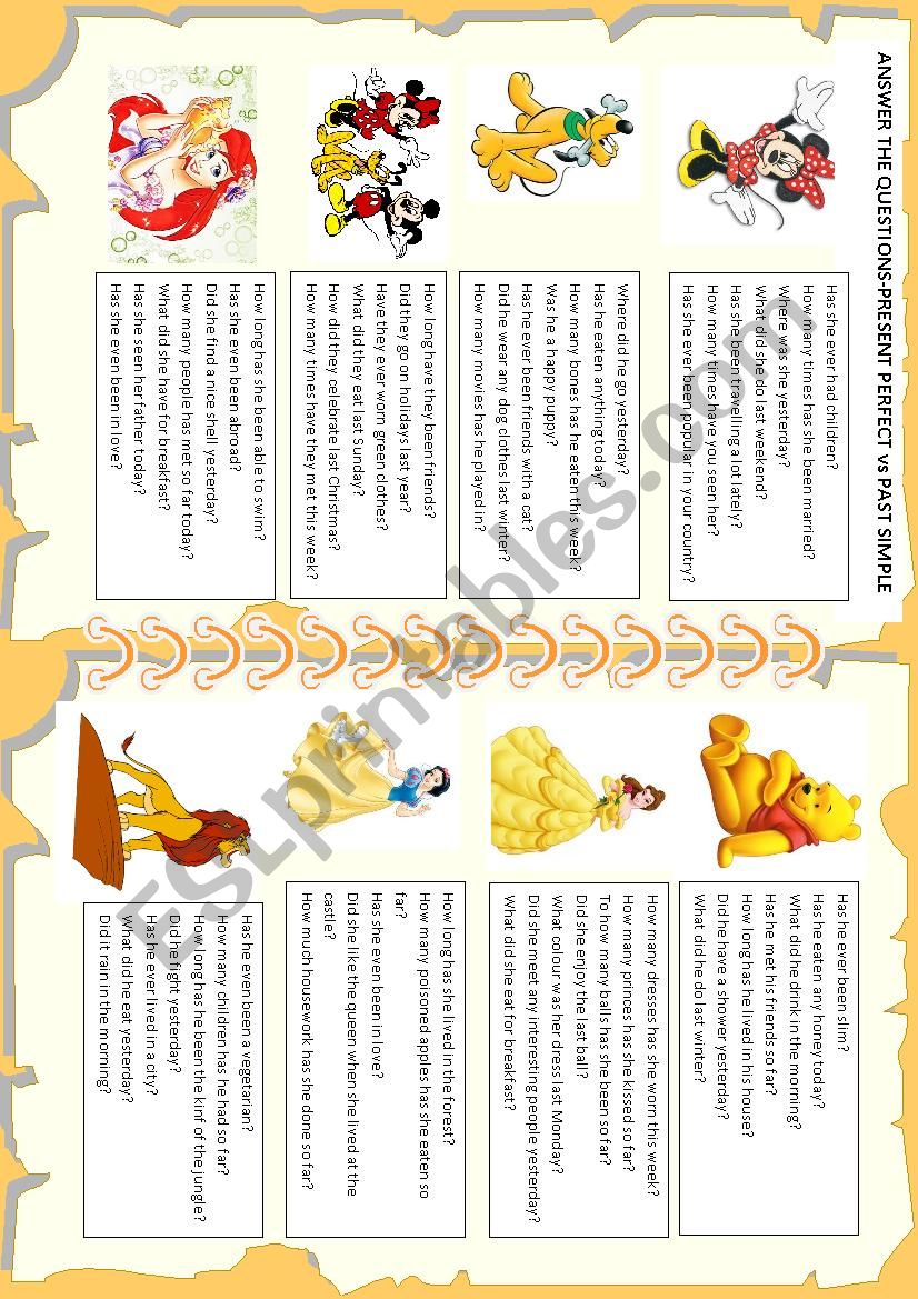 Simple past vs Present perfect revision - conversation