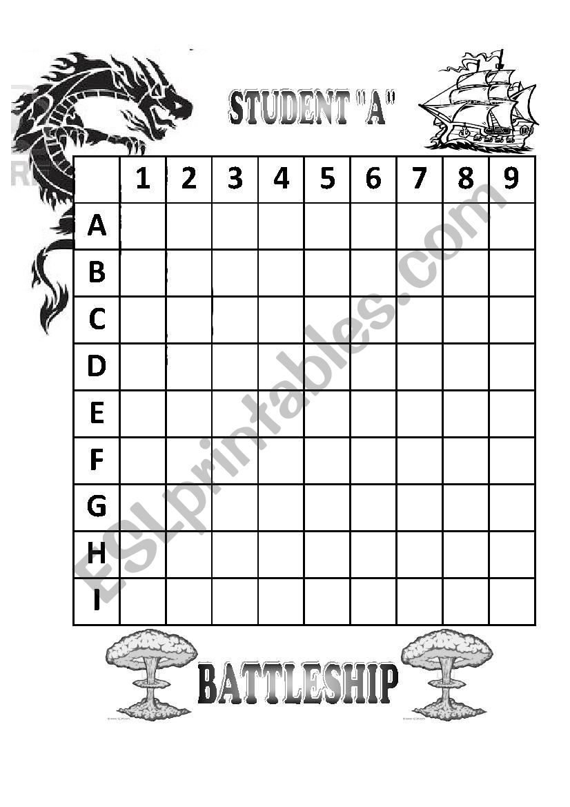 BATTLESHIP! worksheet