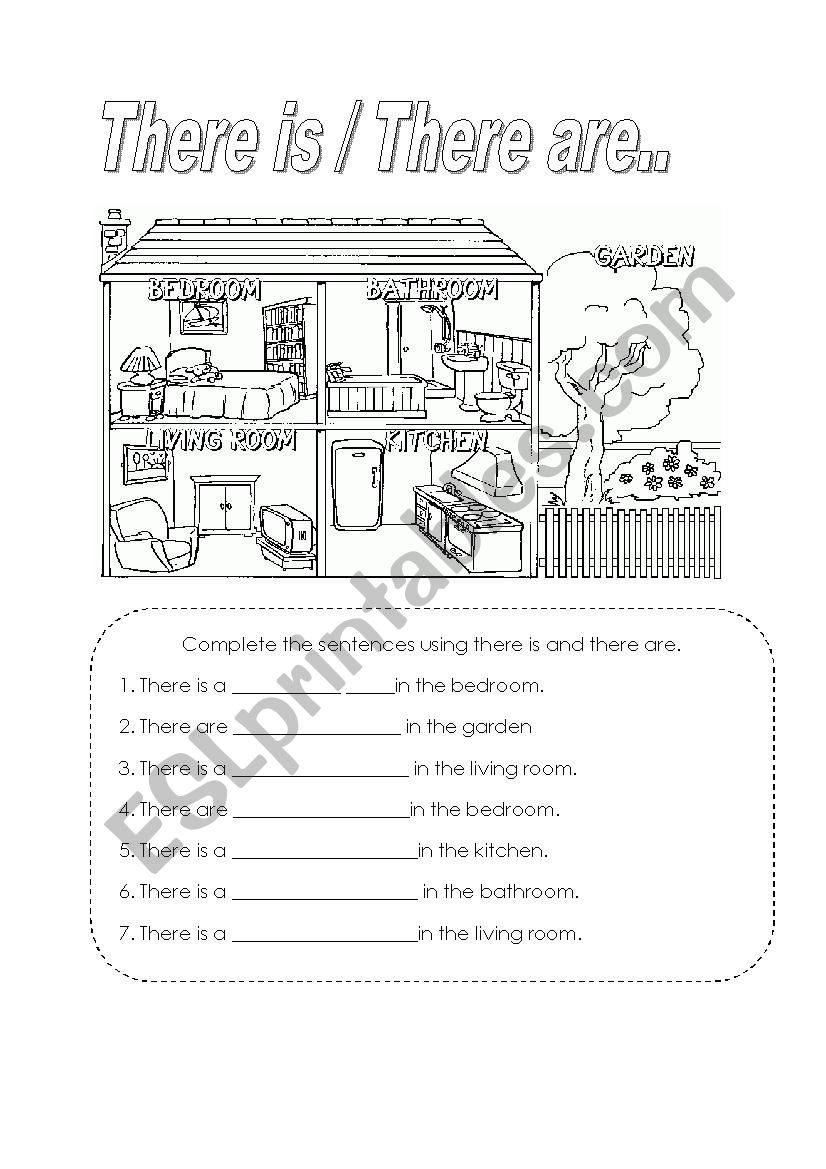 Parts of the house worksheet