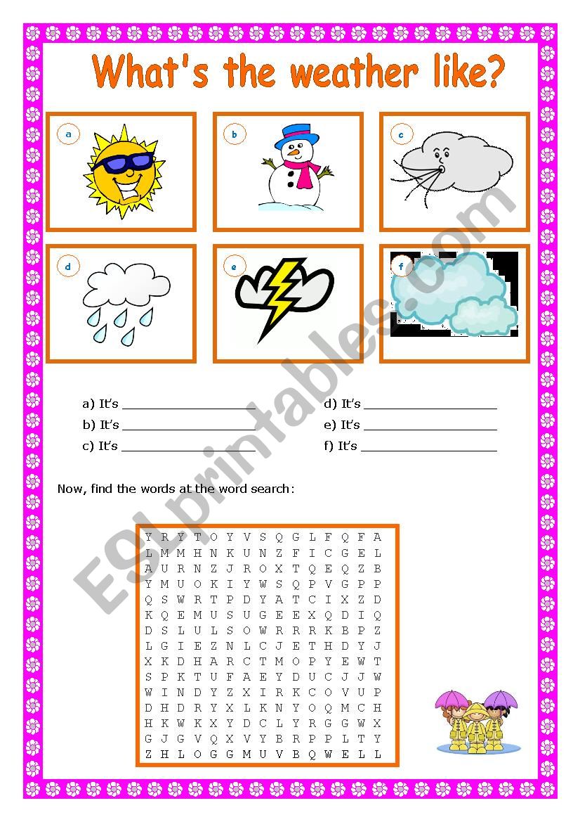 Weather worksheet