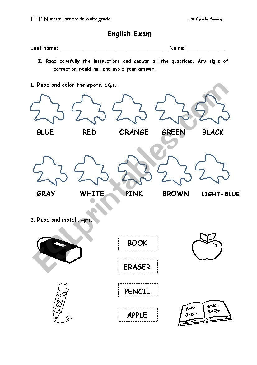 tEST worksheet