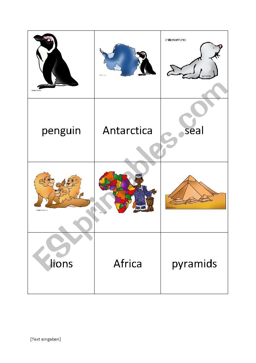 Continents Domino Part 3/4 worksheet