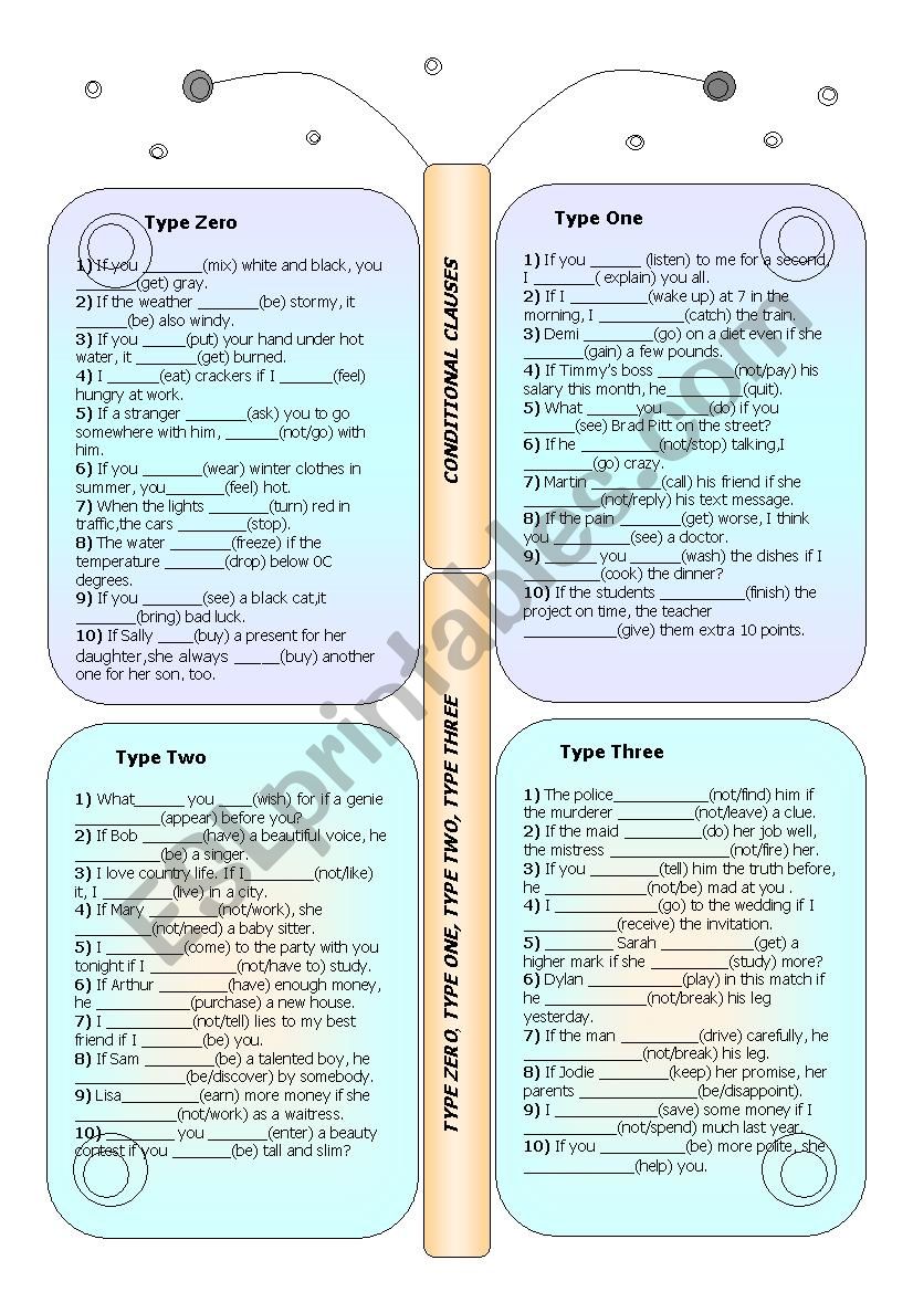 conditional clauses worksheet