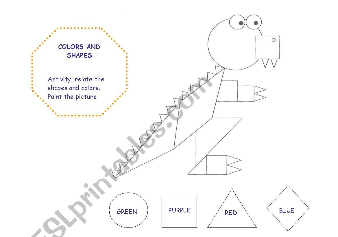 Colors and Shapes worksheet