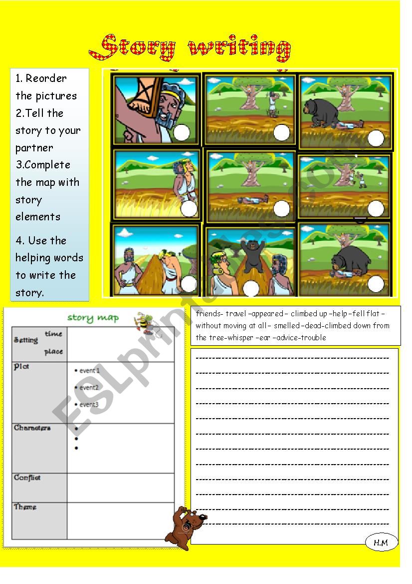 story writing - ESL worksheet by roman88