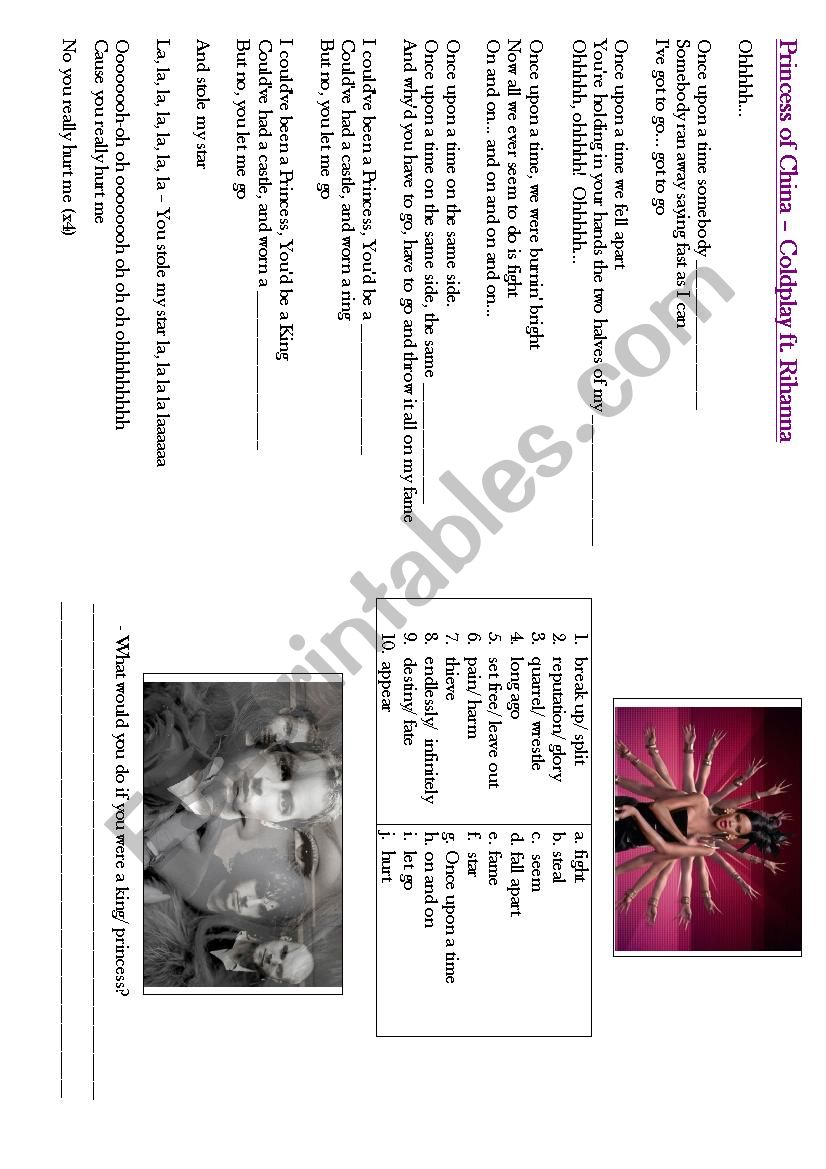 Princess of China â€“ Coldplay ft. Rihanna