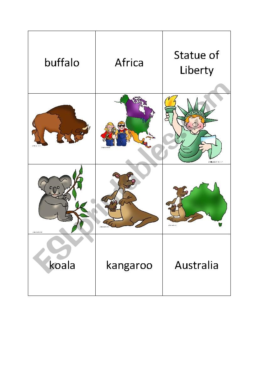 Continents Domino Part 4/4 worksheet