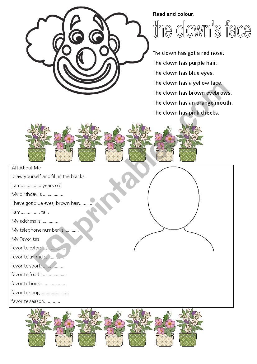 all about me worksheet