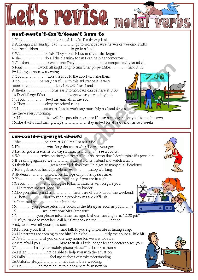 LetÂ´s revise Modal Verbs worksheet