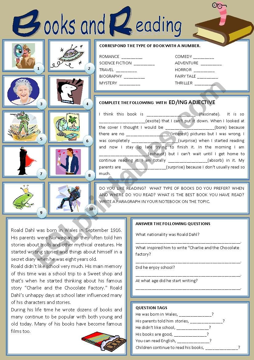 Books and Reading worksheet