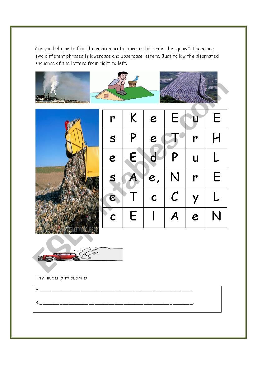 Square of surprises worksheet