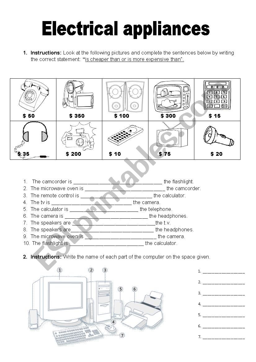 Electrical Appliances and Computer Parts
