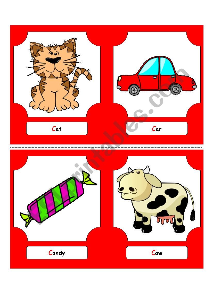 Alphabet Words - C (flash cards)