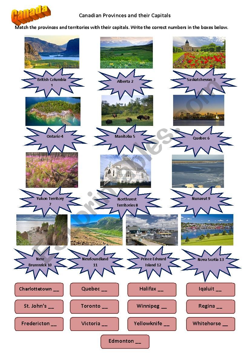 Canadian Provinces and Territories