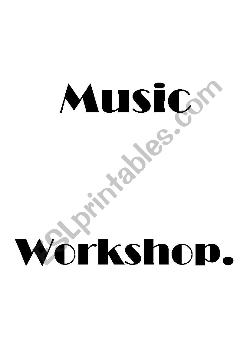Music Workshop worksheet