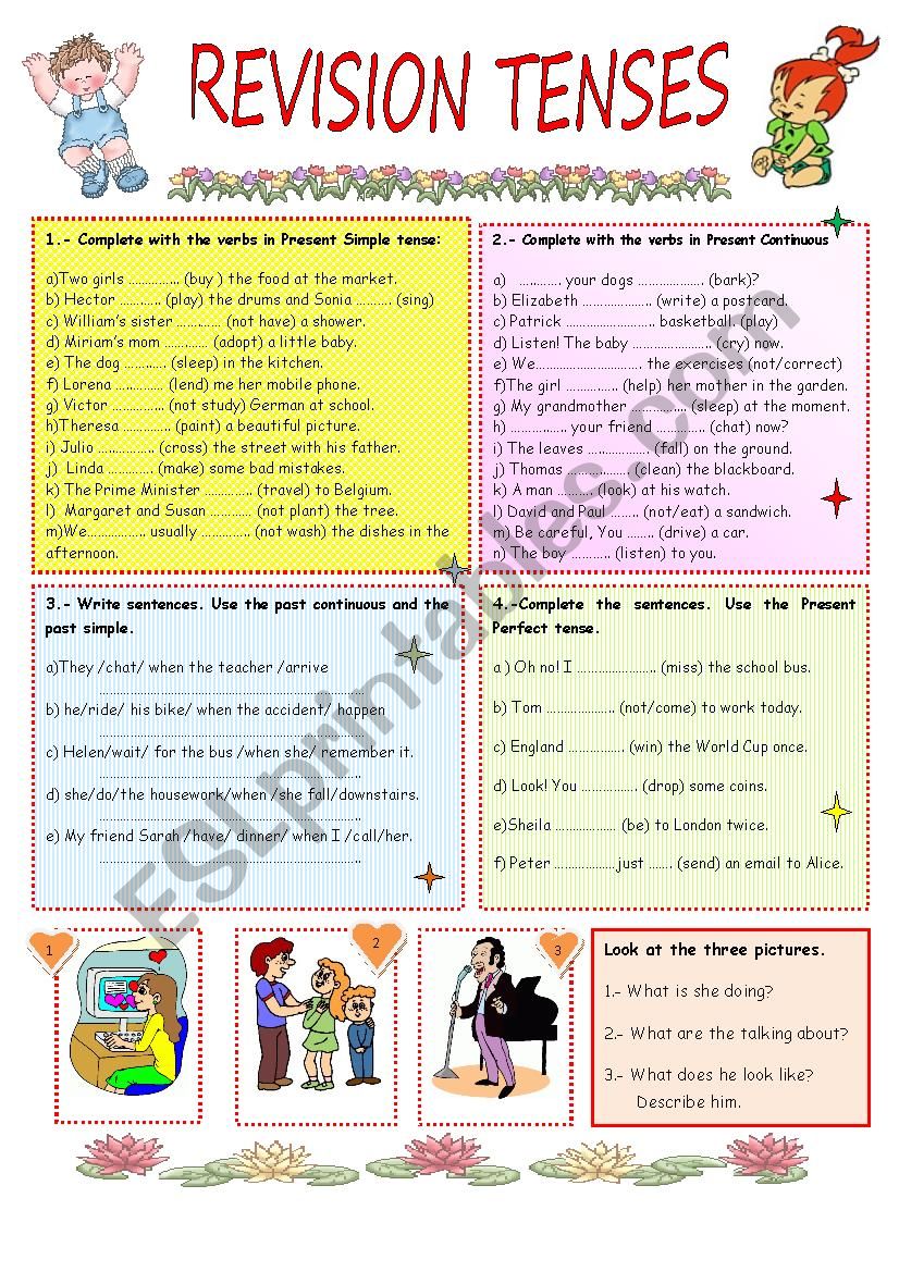 REVISION TENSES worksheet