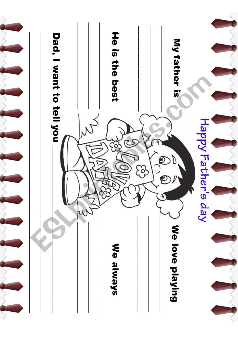 Father´s day 2 - ESL worksheet by sijorumo
