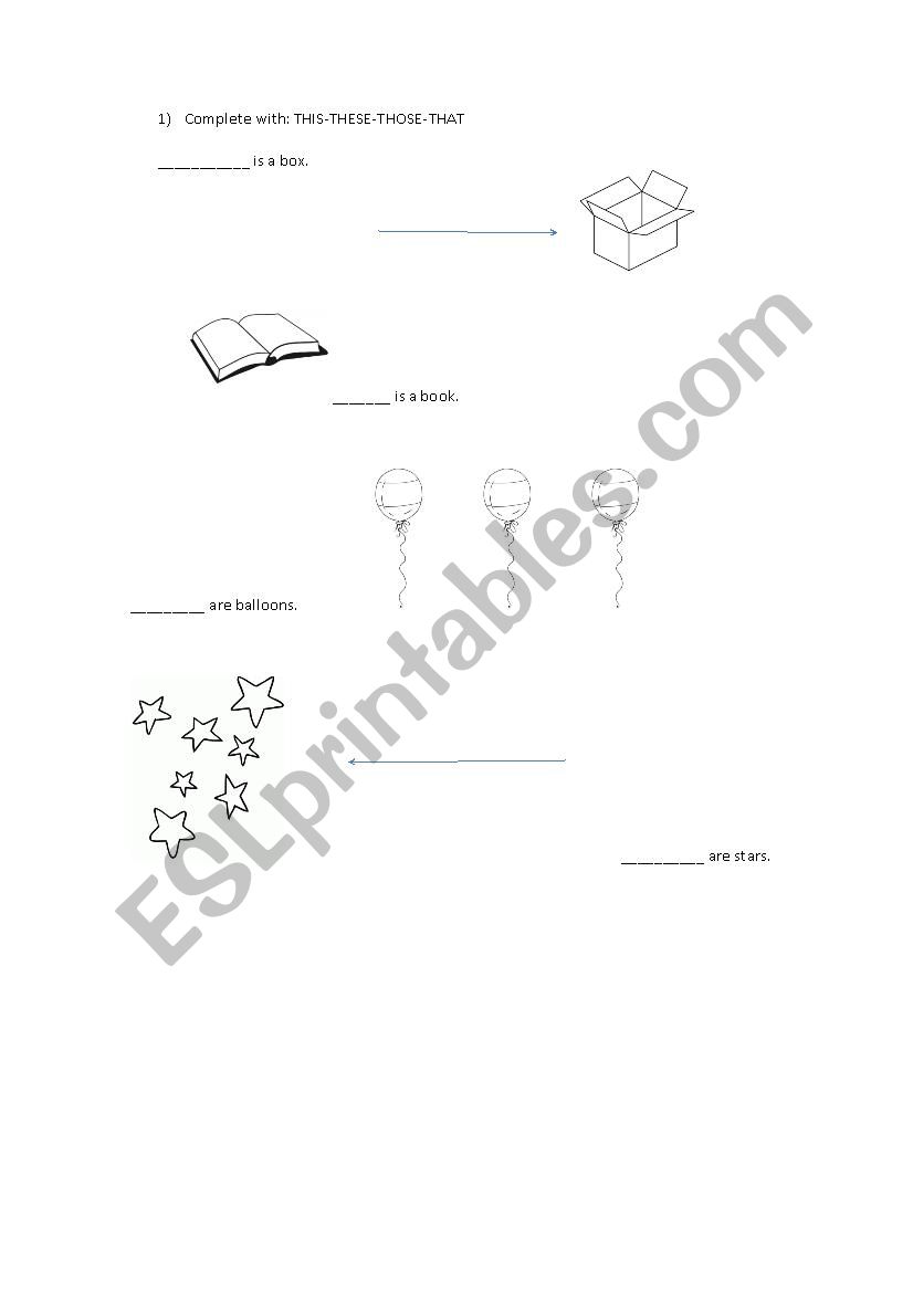 THIS-THESE-THAT-THOSE worksheet