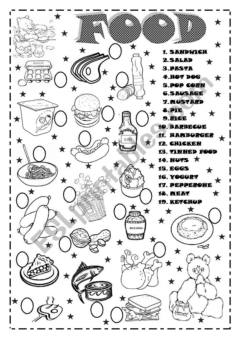 Food worksheet