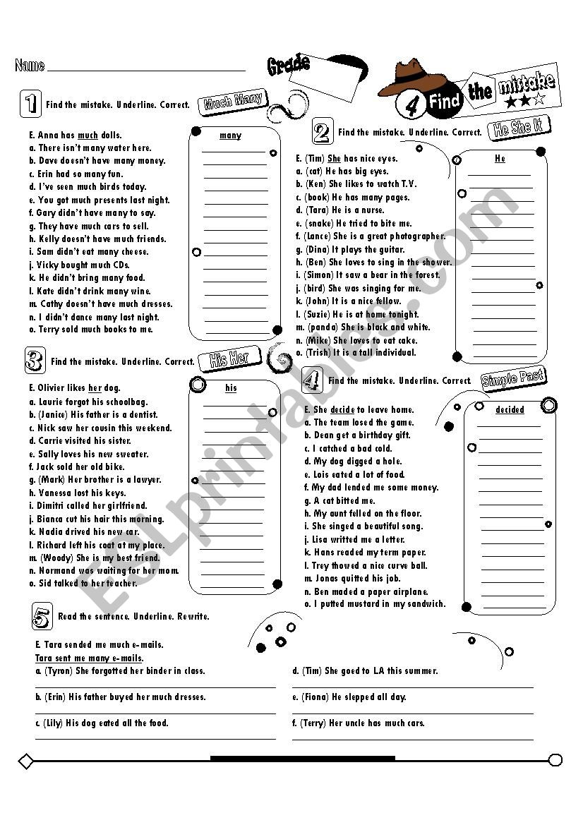 Find the Mistakes_04 (Fully Editable + key) 