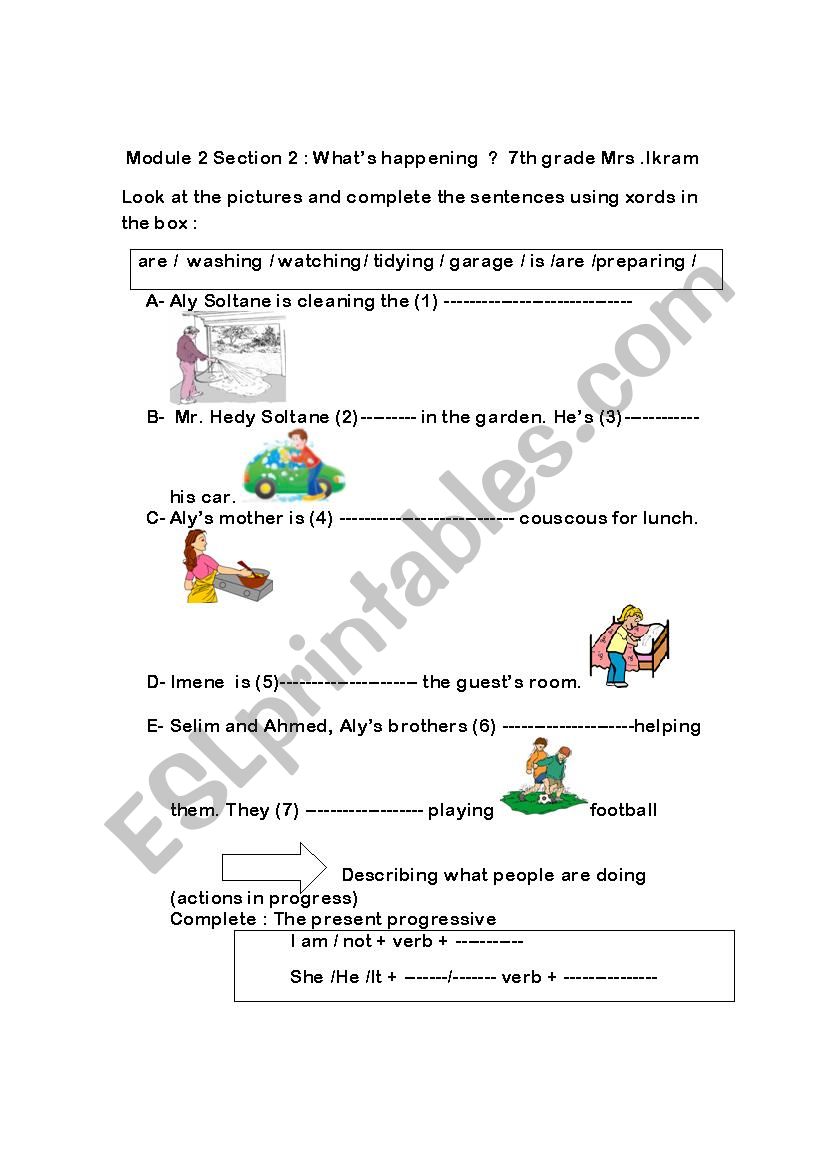 whats happening ? module 2 grade 7 