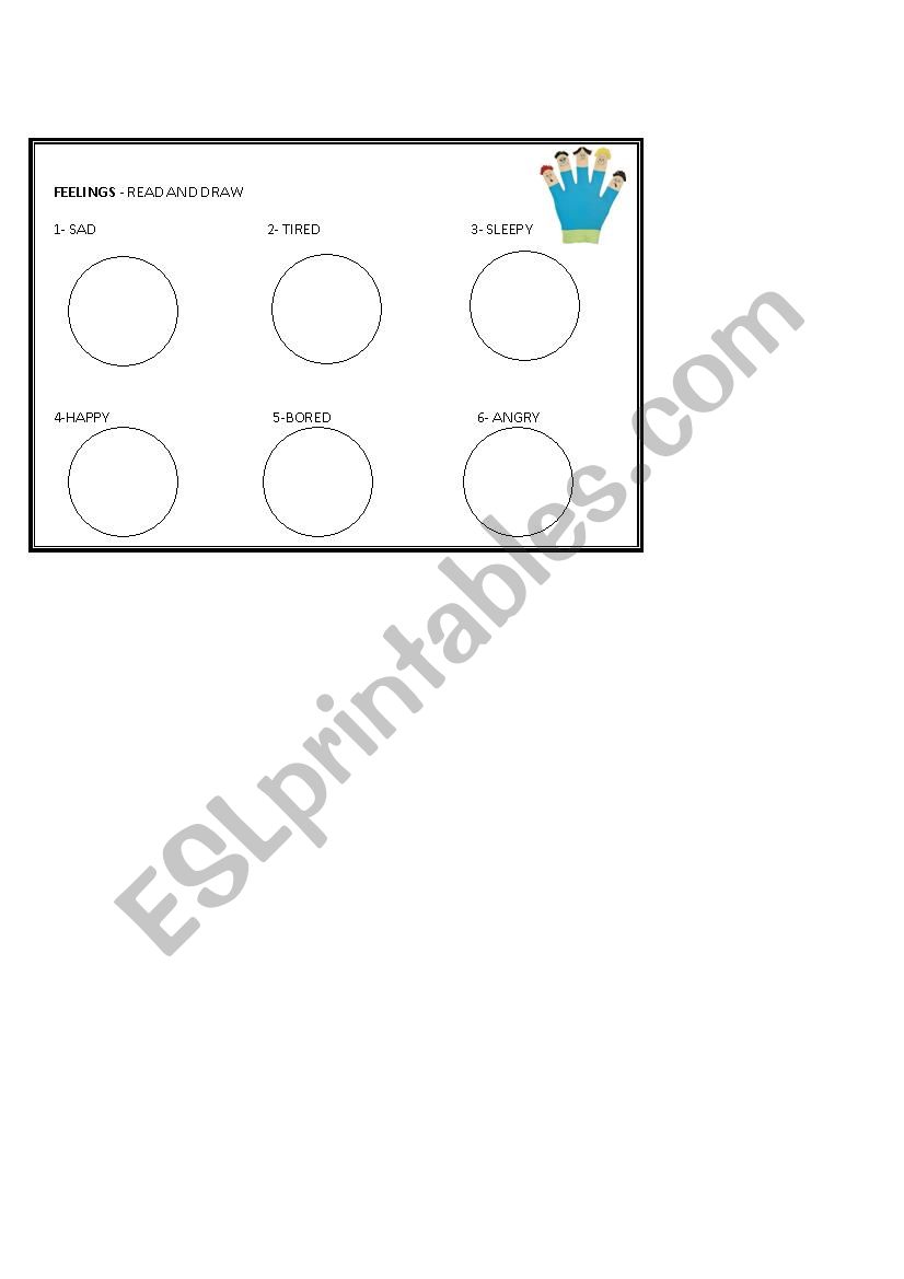 Feelings worksheet