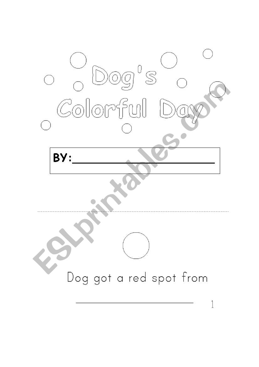 Dogs colorful day - Part I worksheet