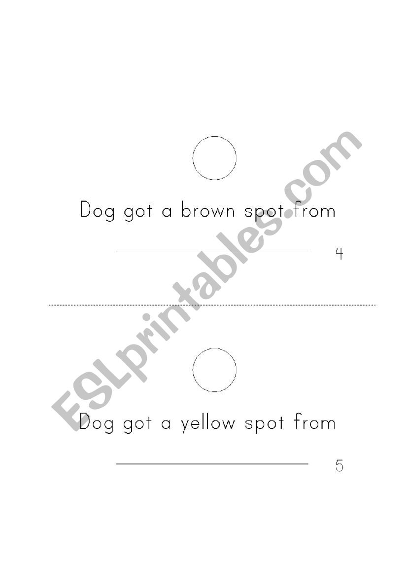 Dogs colorful day - Part III worksheet