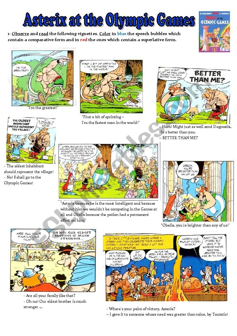 Asterix at the Olympic Games - Comparative/Superlative