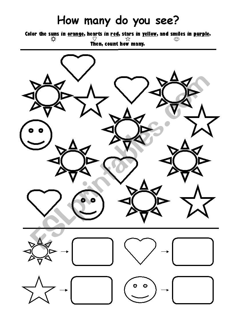 How many do you see? worksheet