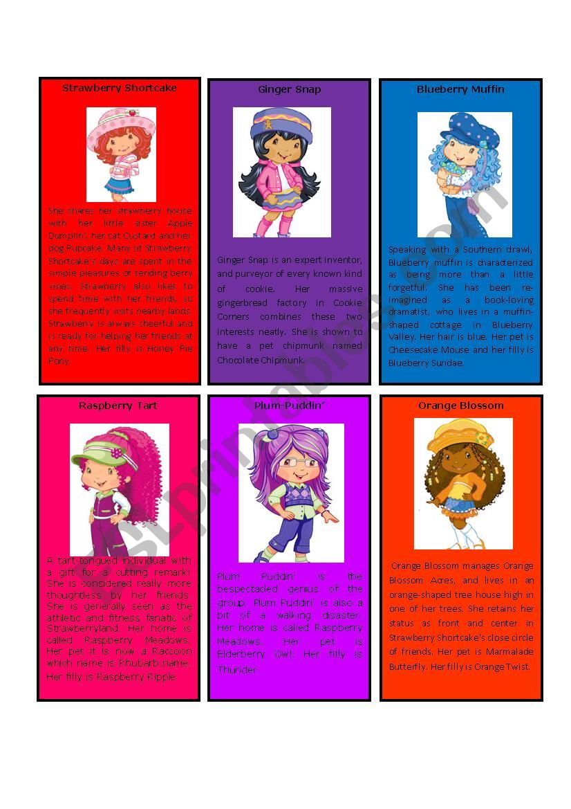 Strawberry shortcake characters ( part 1/5) 