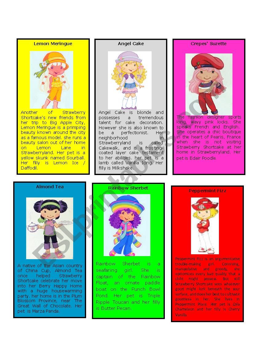 Strawberry shortcake characters ( part 2/5)