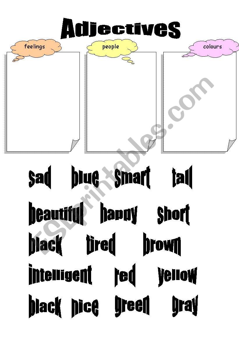 Adjectives worksheet