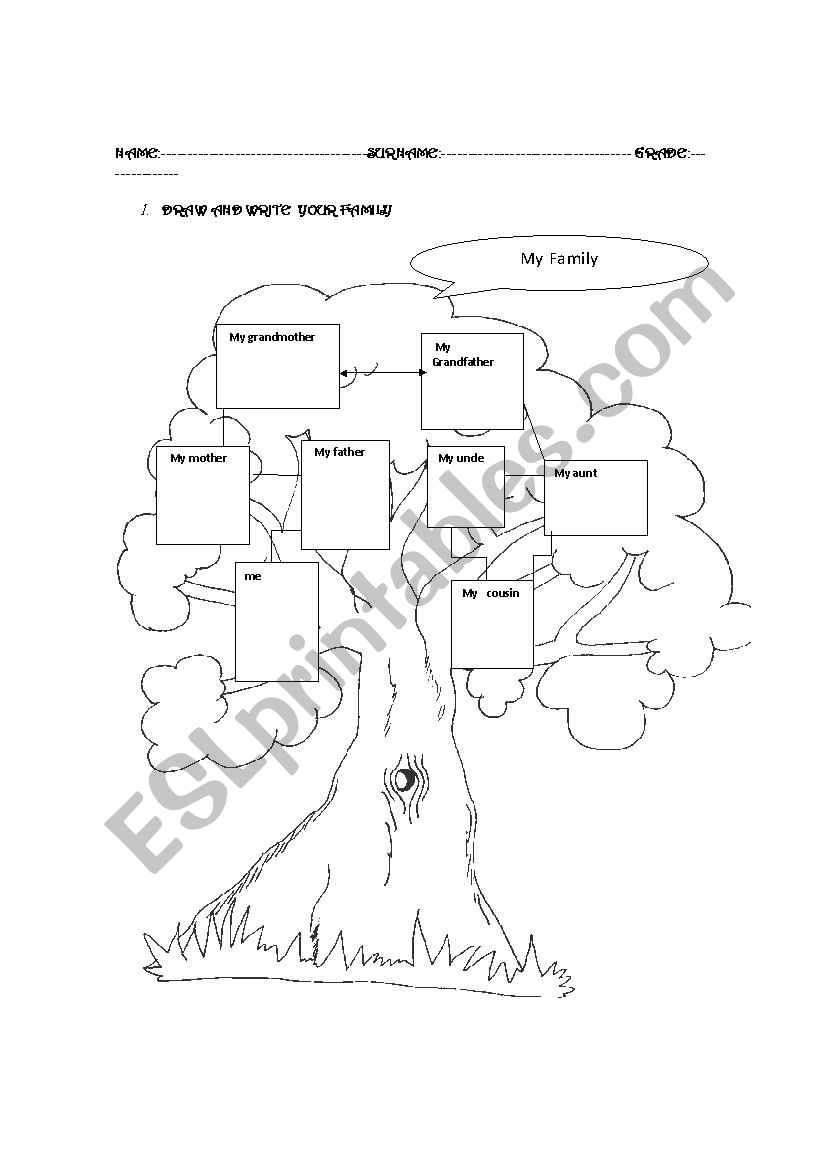 TEST FOR GRADE FIRST worksheet