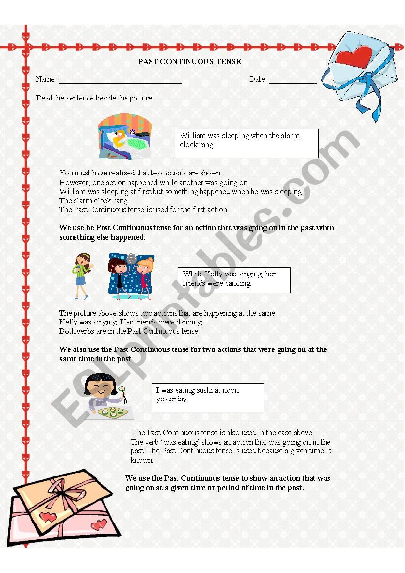 Past Continuous Tense worksheet