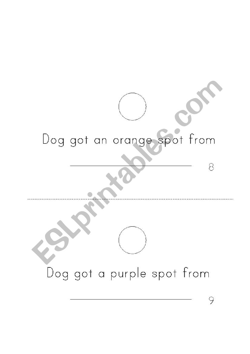 Dogs colorful day - Part V worksheet