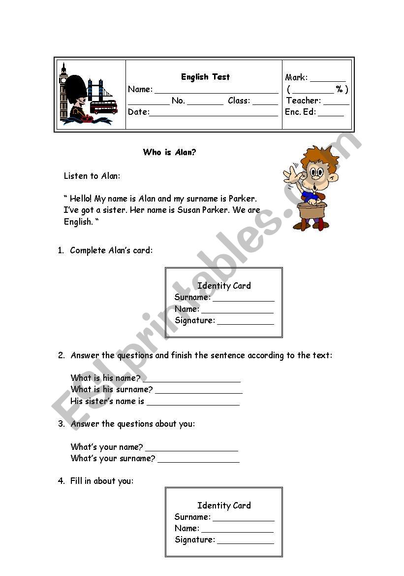 test for absolute beginners worksheet