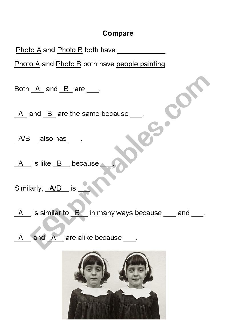 Compare and Contrast worksheet