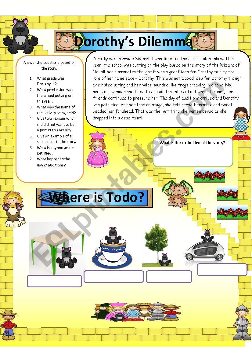 Dorothys Dilemma worksheet