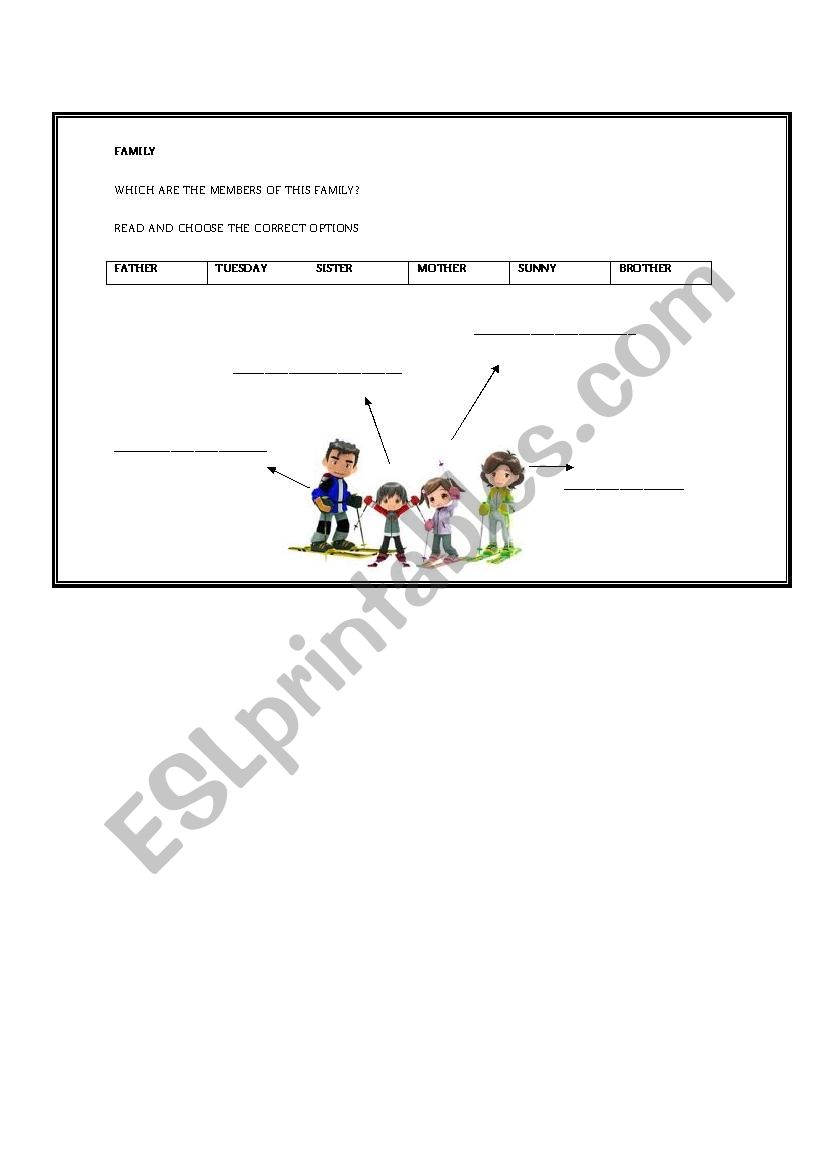 Family worksheet