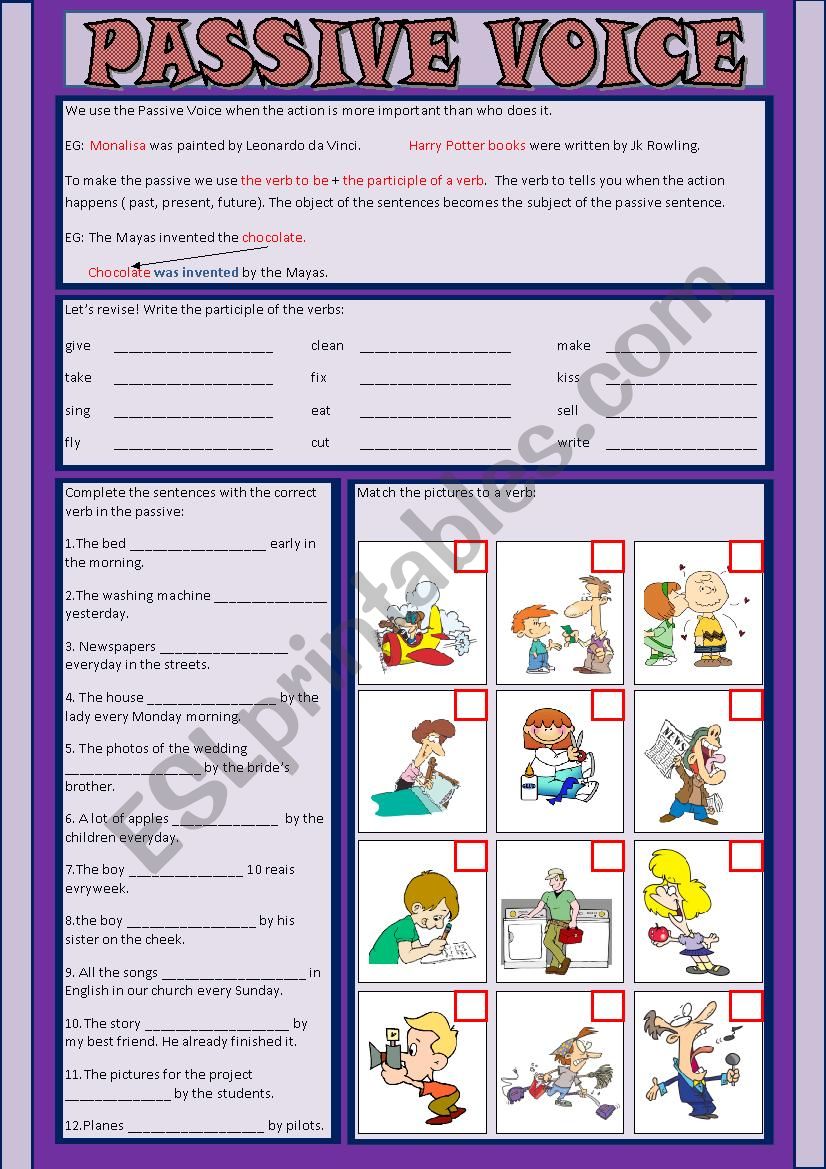 Passive Voice worksheet