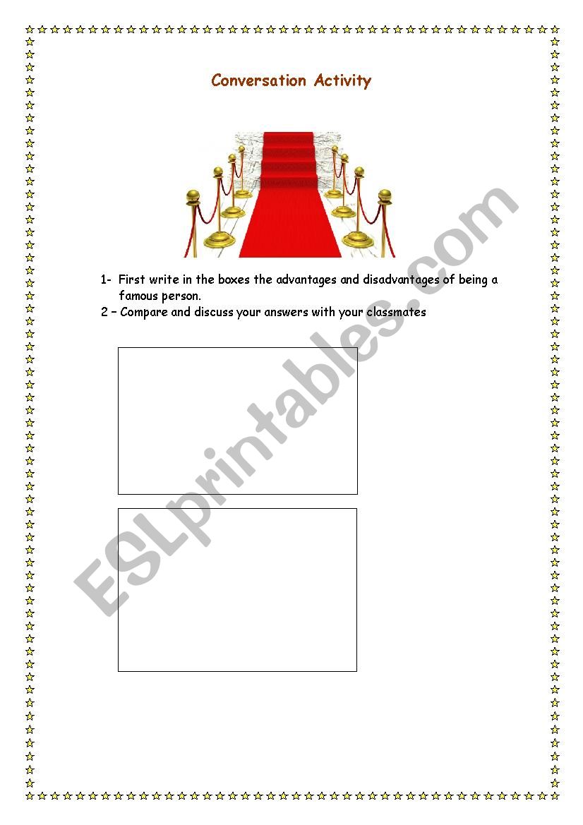 Conversation Activity worksheet