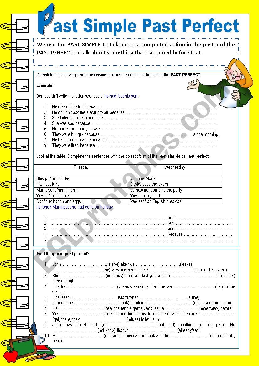 Past Perfect  v Past Simple worksheet