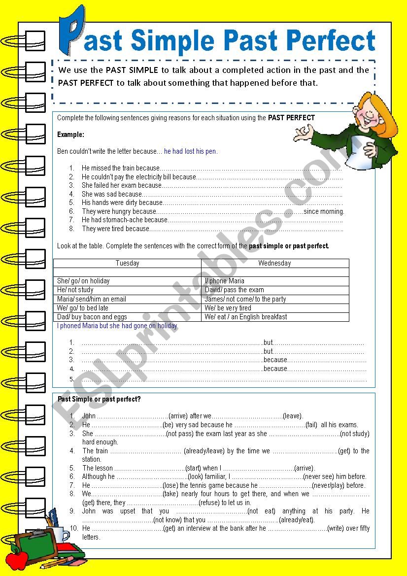 Past Perfect  v Past Simple worksheet