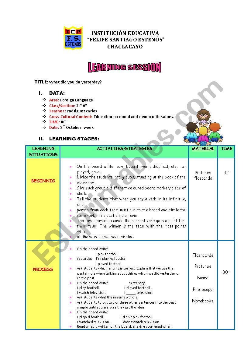 past simple ositive and negative form