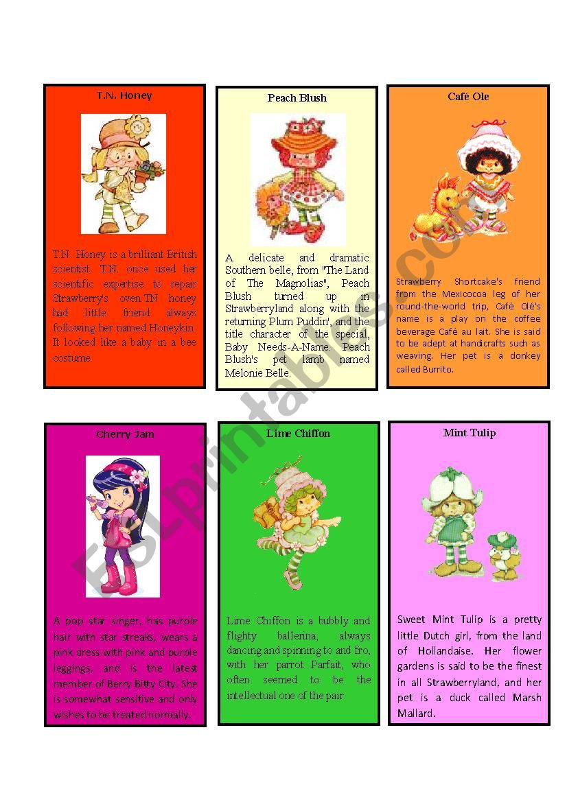 Strawberry shortcake characters ( part 5/5)