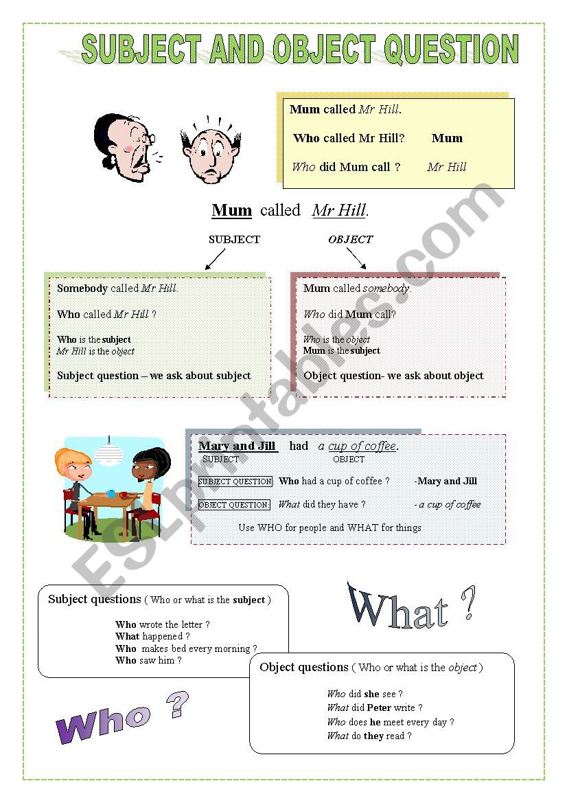 object pronouns worksheet