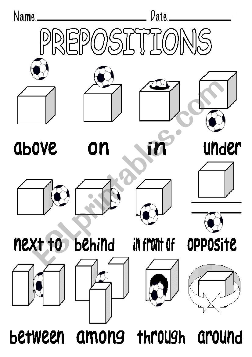 B&W VOCABULARY ABOUT PREPOSITIONS