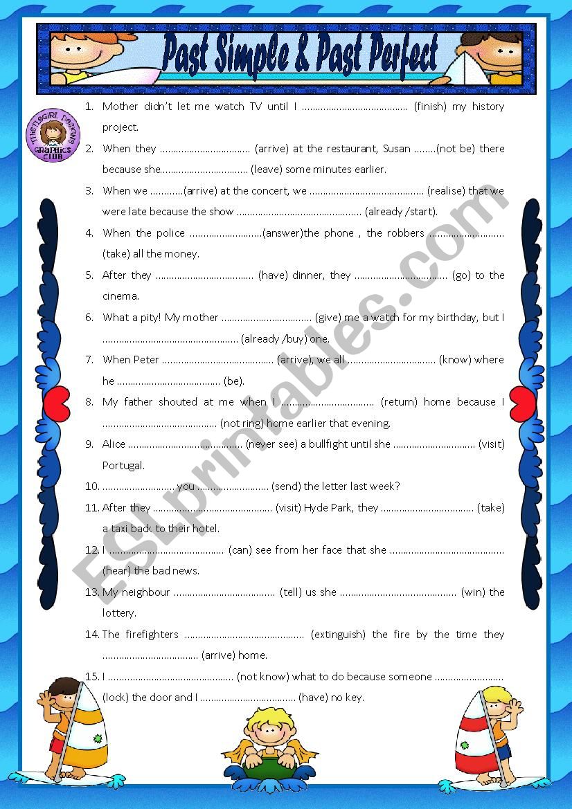 PAST SIMPLE & PAST PERFECT worksheet