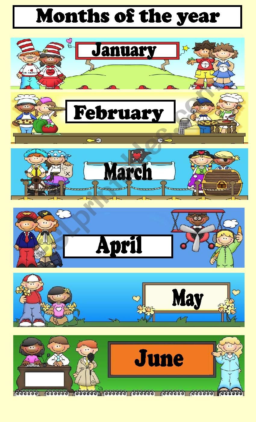 MONTHS - POSTER worksheet